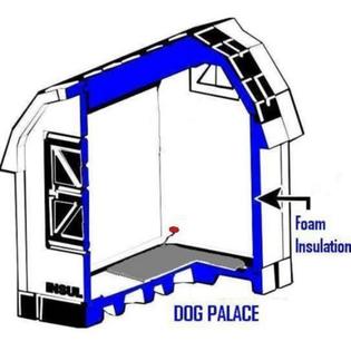 Asl Solutions Deluxe Insulated Large Dog House Palace With Floor