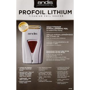 Andis Profoil Lithium Titanium Foil Shaver Cord Cordless 17150 Hypo Allergenic