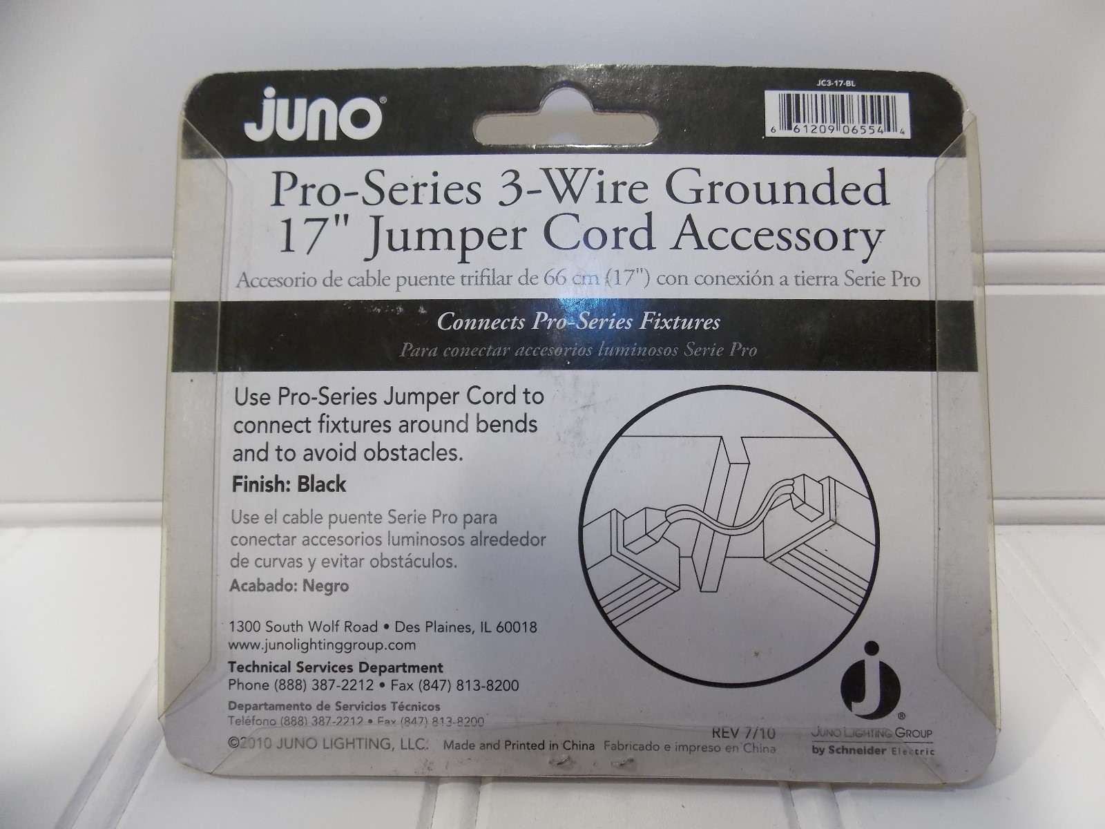 Juno Juno Undercabinet Lighting Jc3 17 Bl 17 Jumper Cord Black