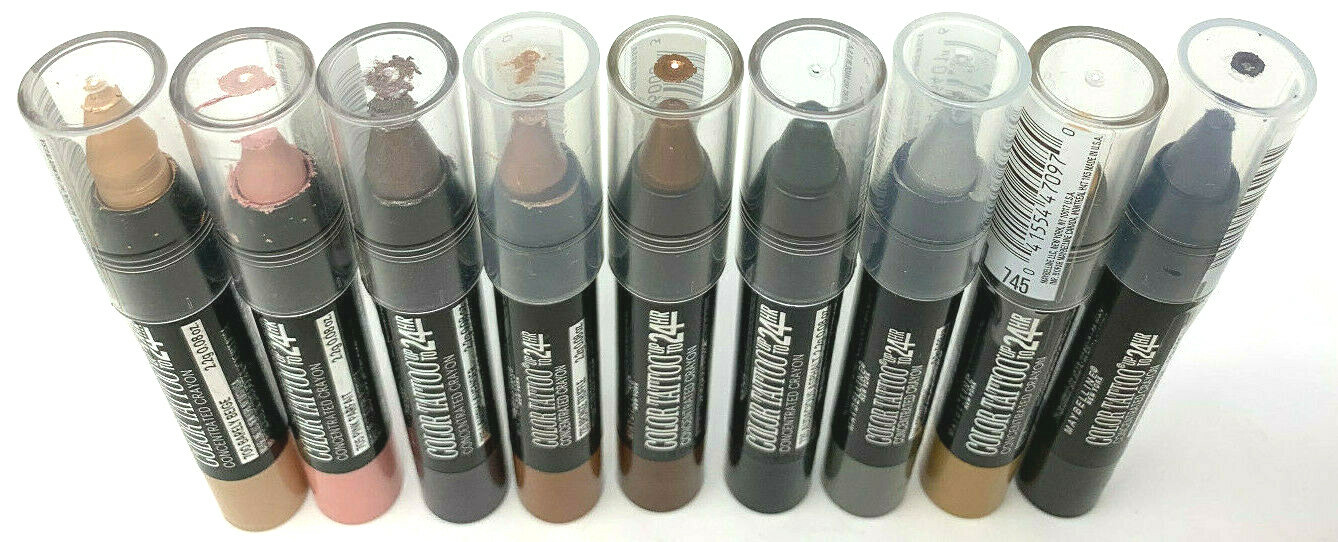 Maybelline New York 9 Maybelline Color Tattoo Concentrated Crayon Sealed Unique Colors No Repeats