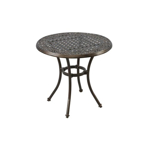 Patio Tables Side Aluminum Sears Hampton Bay Round Outdoor Table Cast Aluminum Top Patio Tabletop Rust Resistant