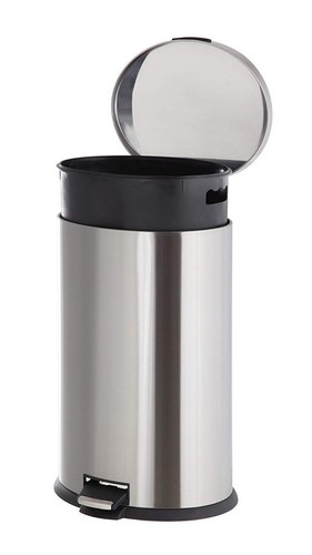 Homezone Bba Va40916a 40 Liter Stainless Steel Oval Pedel Homezone Bba Va40916a 40 Liter Stainless Steel Oval Pedel 13 Gallon Bag Trash Can Waste Bin
