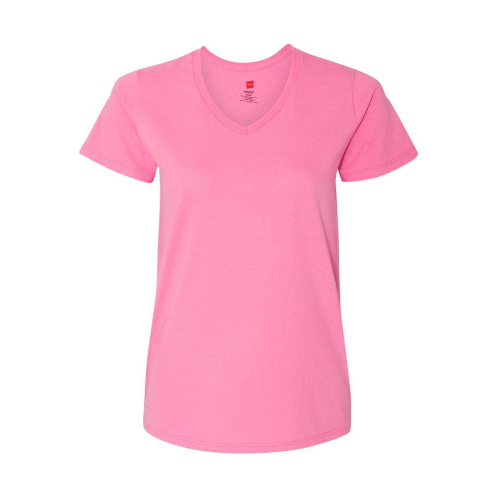 Hanes - Women's Tagless V-Neck T-Shirt - 5780