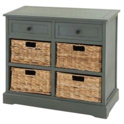 Dresser With Wicker Baskets