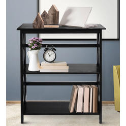 Shortwidebookcase Short Wide Bookcase Three Shelf Tier Bookshelf