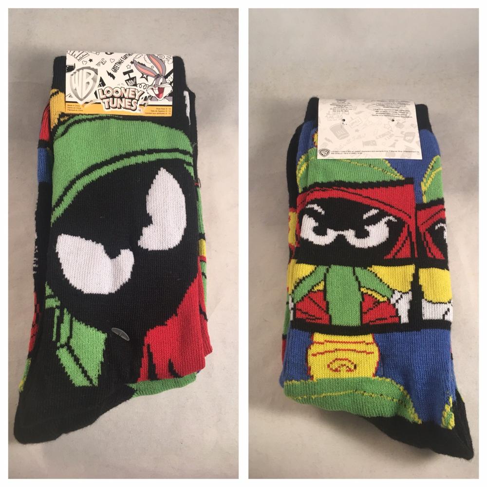 Hyp 2 Pair Looney Tunes Adult Crew Socks Mens Shoe Size 6 12