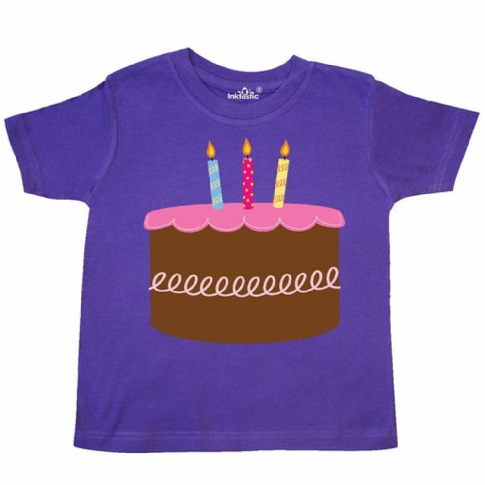 Inktastic Inktastic 3rd Birthday Cake Toddler T Shirt Three Happy