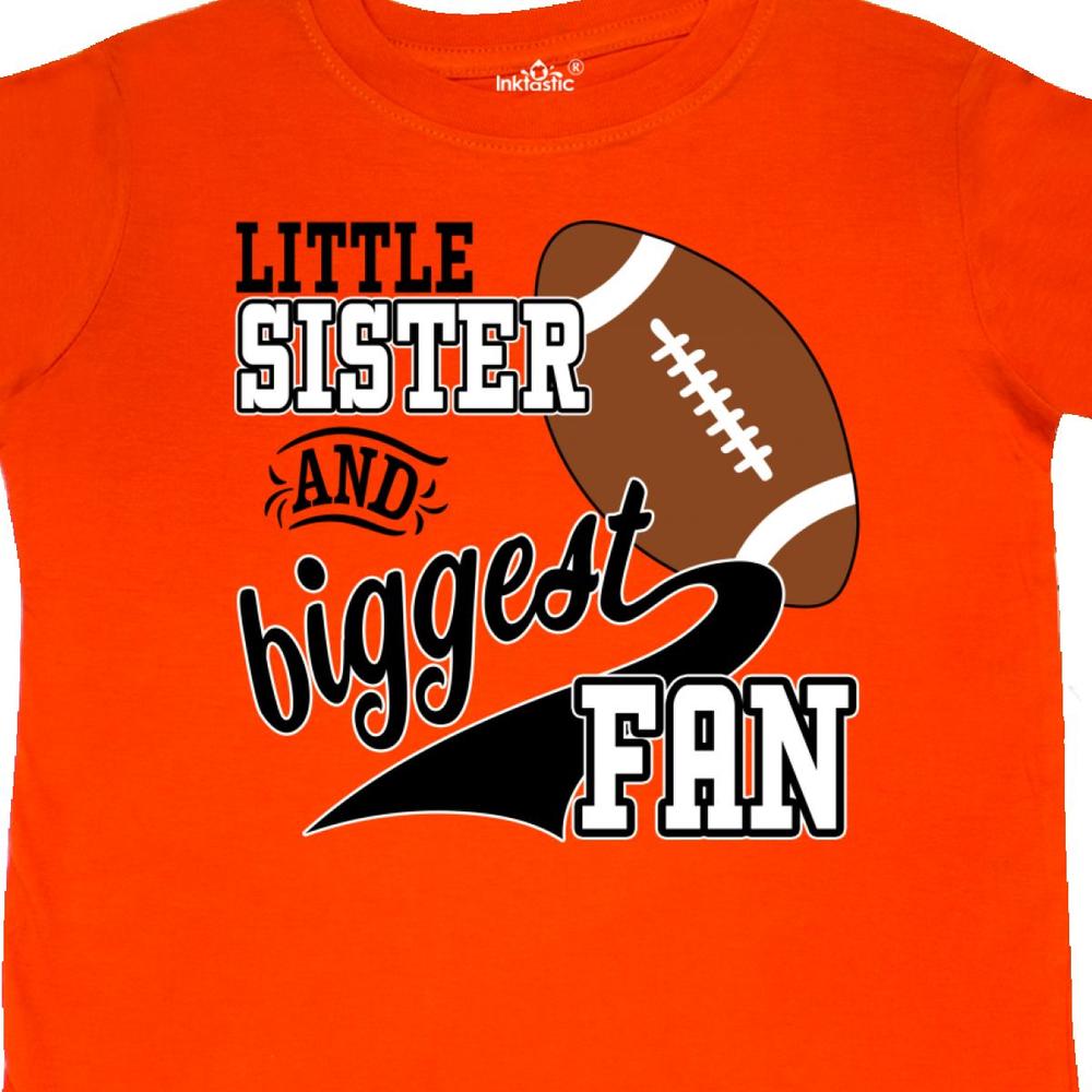 Inktastic Inktastic Little Sister And Biggest Fan Football Player Toddler T Shirt Sports