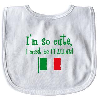 Inktastic Inktastic So Cute Italian Baby Bib Im Italy Flag Inktastic Inktastic So Cute Italian Baby Bib Im Italy Flag