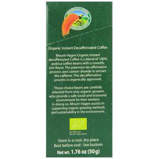 Mount Hagen Organic Instant Decaffeinated Coffee 25 Count Single Serve Sticks