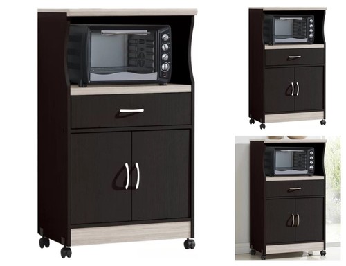 Kitchen Microwave Tall Cabinet Kitchen Island Cart Microwave Storage Cabinet Portable Trolley Rolling Organizer