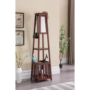 Kings Brand Furniture Entryway Hall Tree Coat Rack Stand With