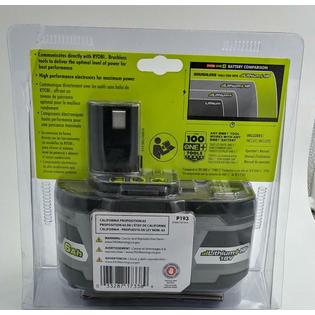 Ryobi Ryobi P193 18 Volt One 6 0ah Lithium Ion Hp Battery