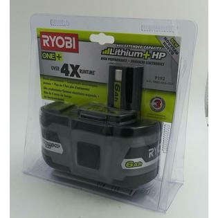 Ryobi Ryobi P193 18 Volt One 6 0ah Lithium Ion Hp Battery