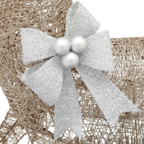 Home Holiday Accent Gold Reindeer Sleigh Christmas Holiday Display