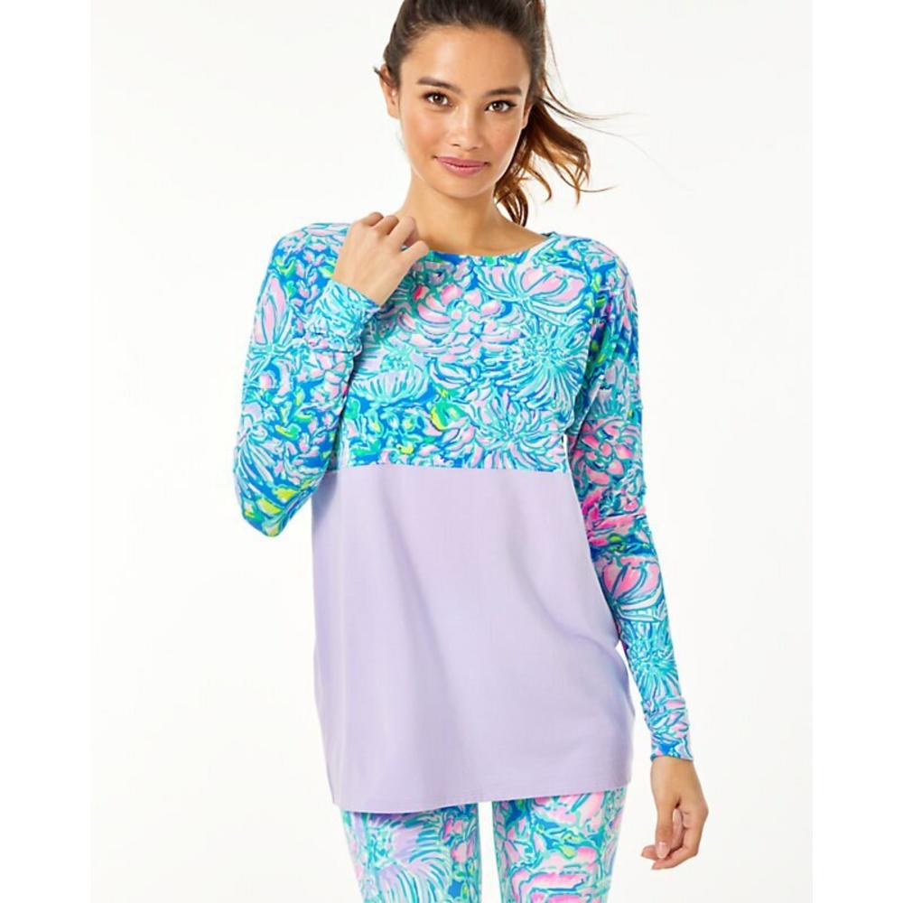 New Lilly Pulitzer Finn Top In Full Bloom Lilac Pink Xl New Lilly Pulitzer Finn Top In Full Bloom Lilac Pink Xl