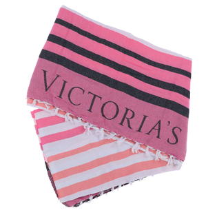 Victorias Secret Beach Blanket Lightweight Throw Stripes Pink Black White Nwt Victorias Secret Beach Blanket Lightweight Throw Stripes Pink Black White Nwt