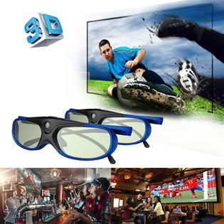 Eug 2x 3d Glasses For Acer Benq Optoma Coolux All Dlp Link 3d
