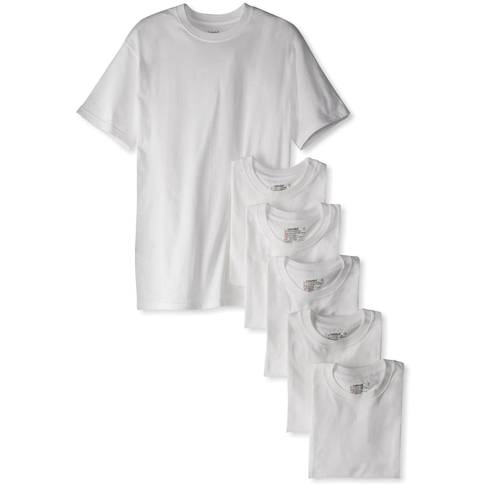 Hanes Men's Tshirts Comfortsoft 6-Pack White 5.2 oz Short Sleeve T-shirt