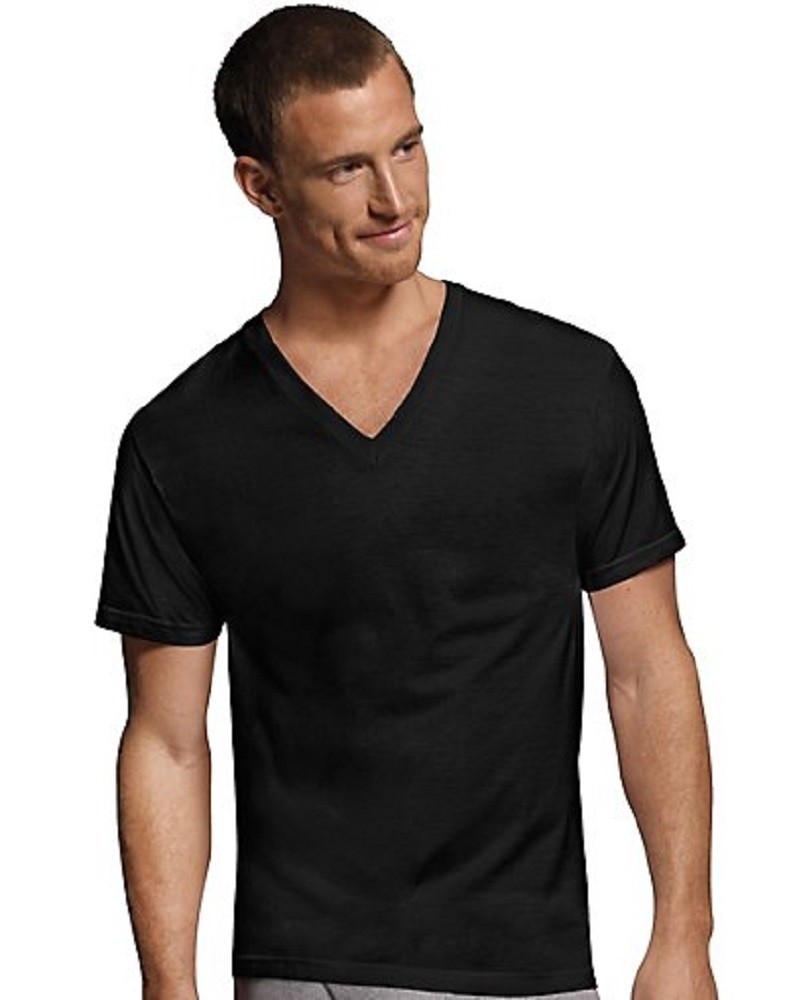 Hanes Men's V-Neck T-Shirts Comfortsoft 4-pack S-2X 100% Cotton or ...
