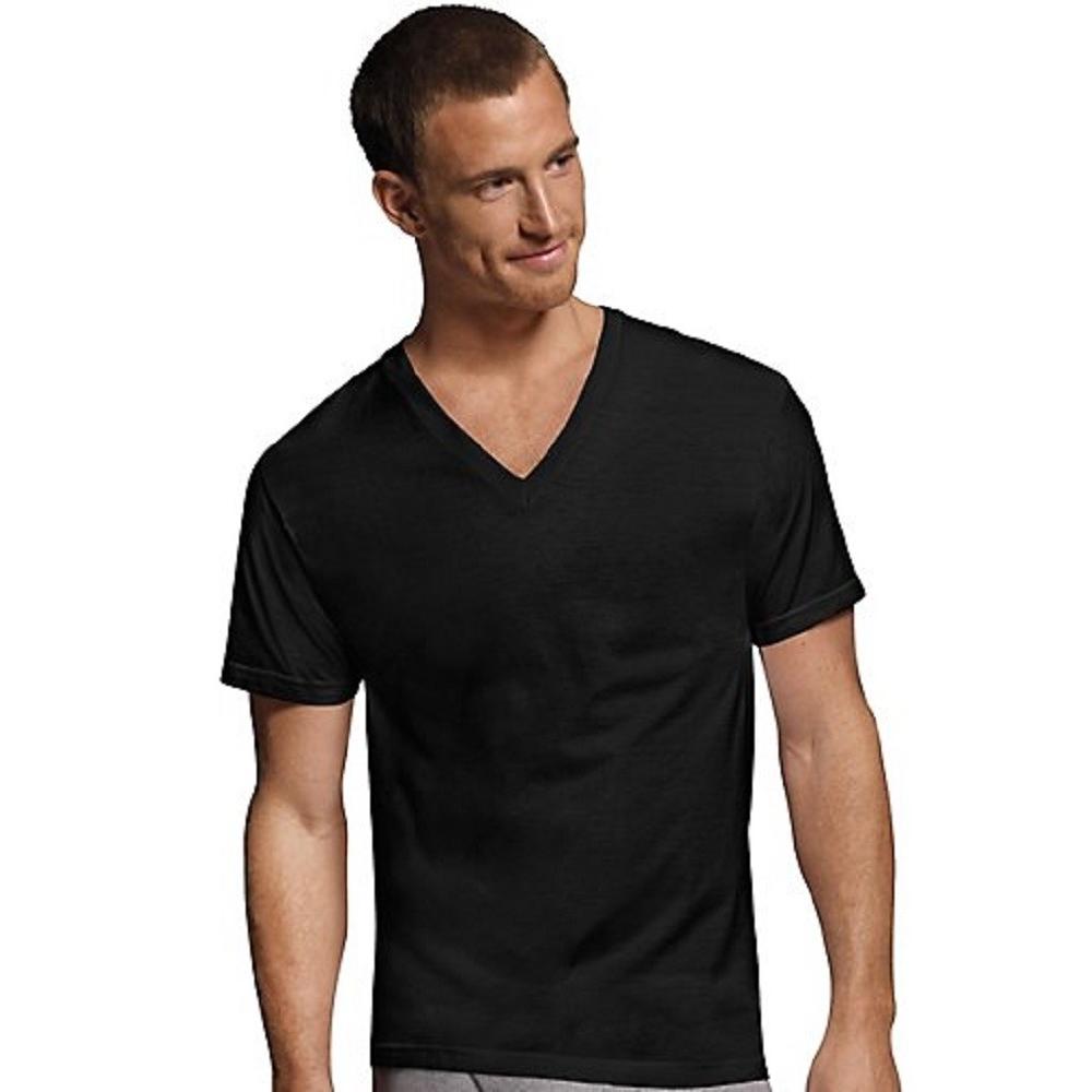 Hanes Men's V-Neck T-Shirts Comfortsoft 4-pack S-2X 100% Cotton or ...