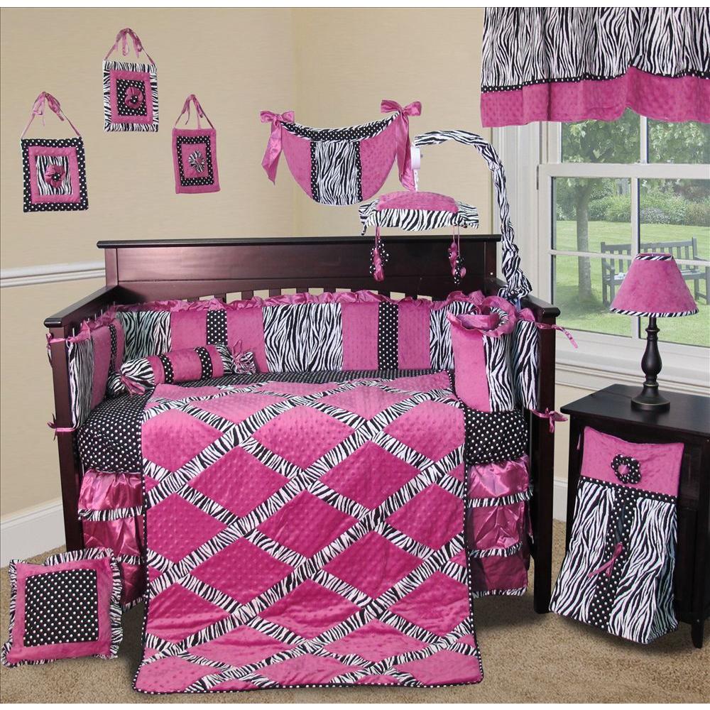 SISI Custom Baby Bedding - Purple Zebra Princess 13 PCS Crib Bedding set