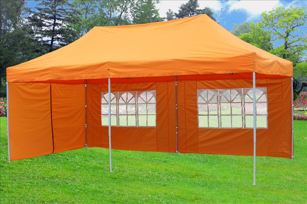 Delta canopy 10x20 F Model Orange - Pop up Canopy Party Tent Gazebo Ez Upgraded Frame - By DELTA Canopies