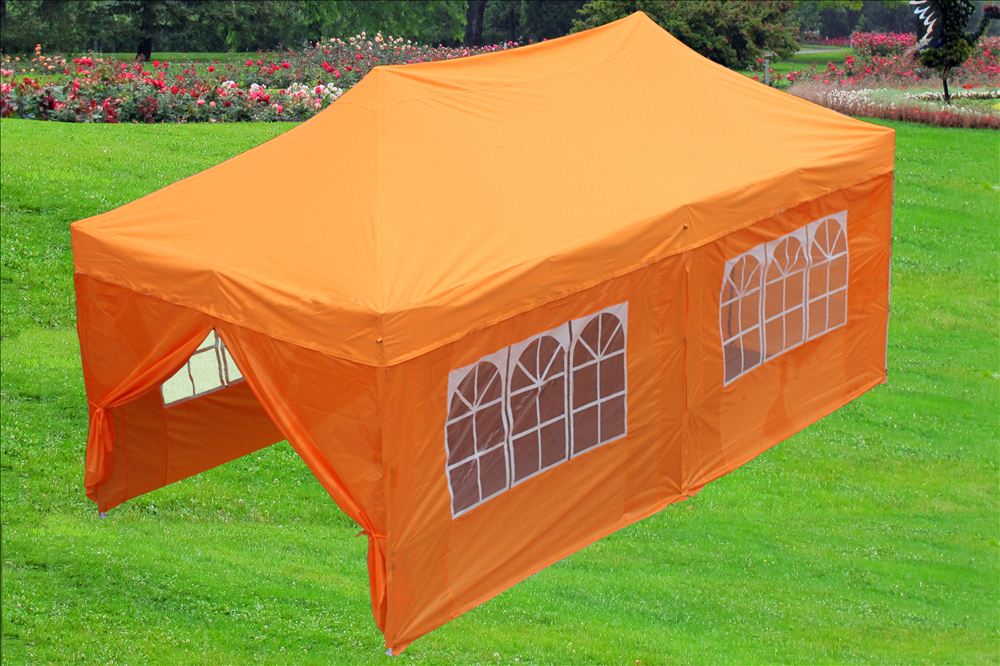 Delta canopy 10x20 F Model Orange - Pop up Canopy Party Tent Gazebo Ez Upgraded Frame - By DELTA Canopies