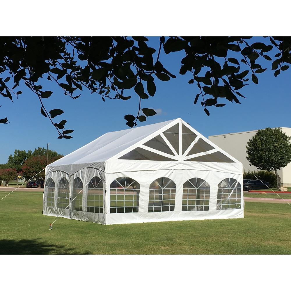 Delta canopy 20'x20' PVC Marquee - Fire Retardant Large Party Tent Wedding Event Canopy Shelter Gazebo w Storage Bags by DELTA Canopies