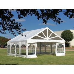 Delta canopy 20'x20' PVC Marquee - Fire Retardant Heavy Duty Party Wedding Canopy Tent Gazebo Shelter w Storage Bags by DELTA Canopies