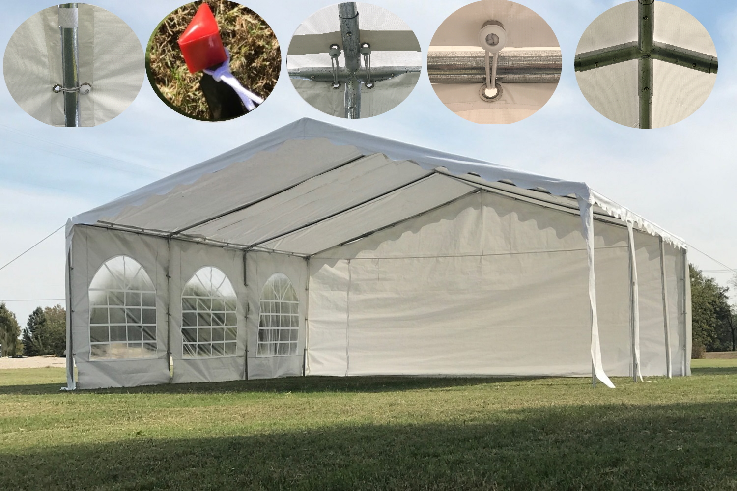 Delta canopy 20'x16' Budget PVC Party Tent - Heavy Duty Wedding Canopy Gazebo Carport - By DELTA Canopies
