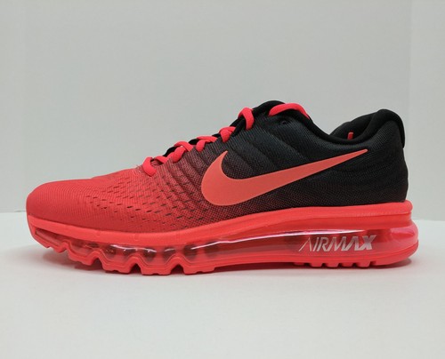 Nike Air Max 2017 Mens Black Red Crimson Running Training Shoes 849559 600 Nib