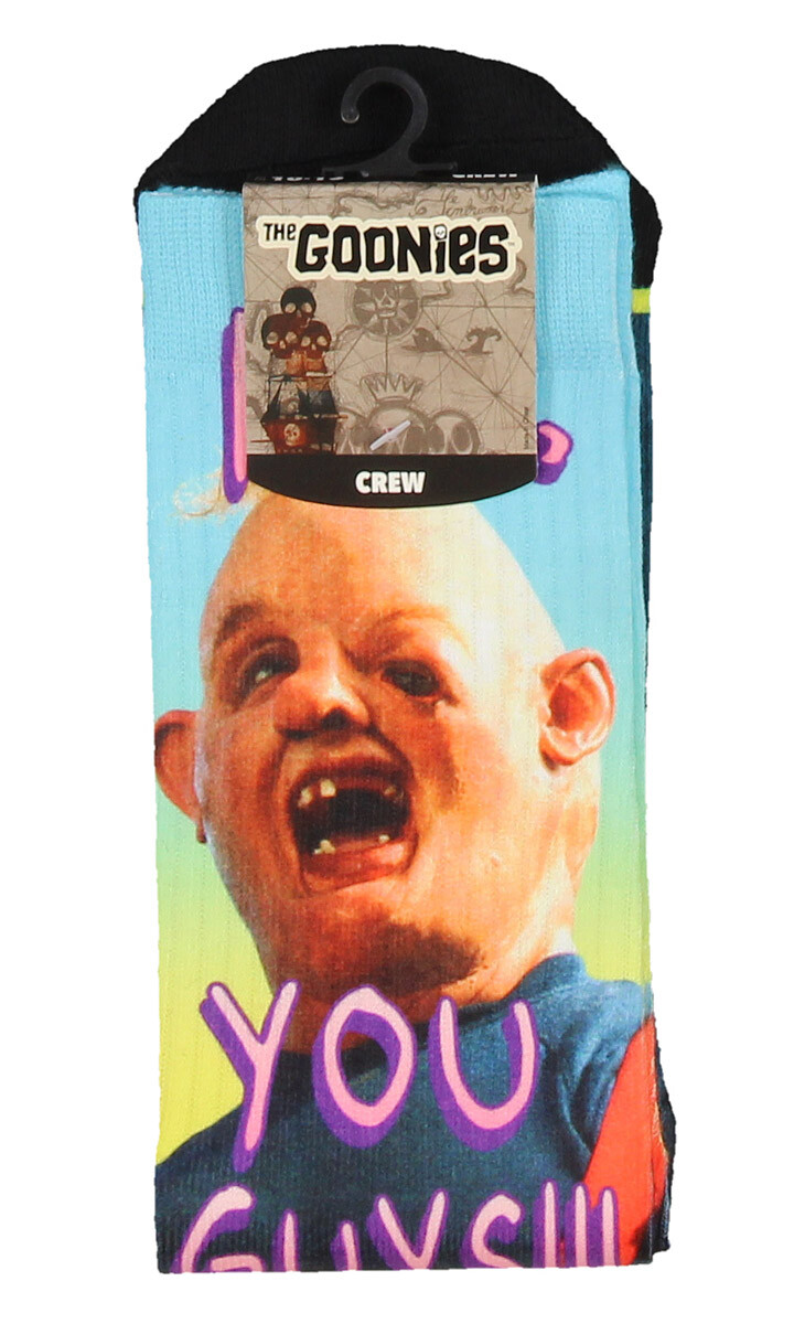 Bioworld The Goonies Hey You Guys Sloth Character Sublimated Adult Crew Socks Bioworld The Goonies Hey You Guys Sloth Character Sublimated Adult Crew Socks