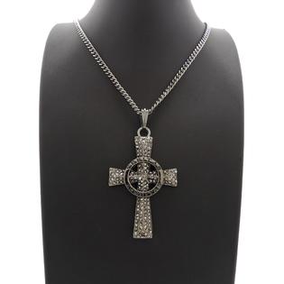 S P Jewelry Hip Hop Hemae Veritas Aequitas Cross Pendant 3mm Hemae Veritas Aequitas Cross Pendant
