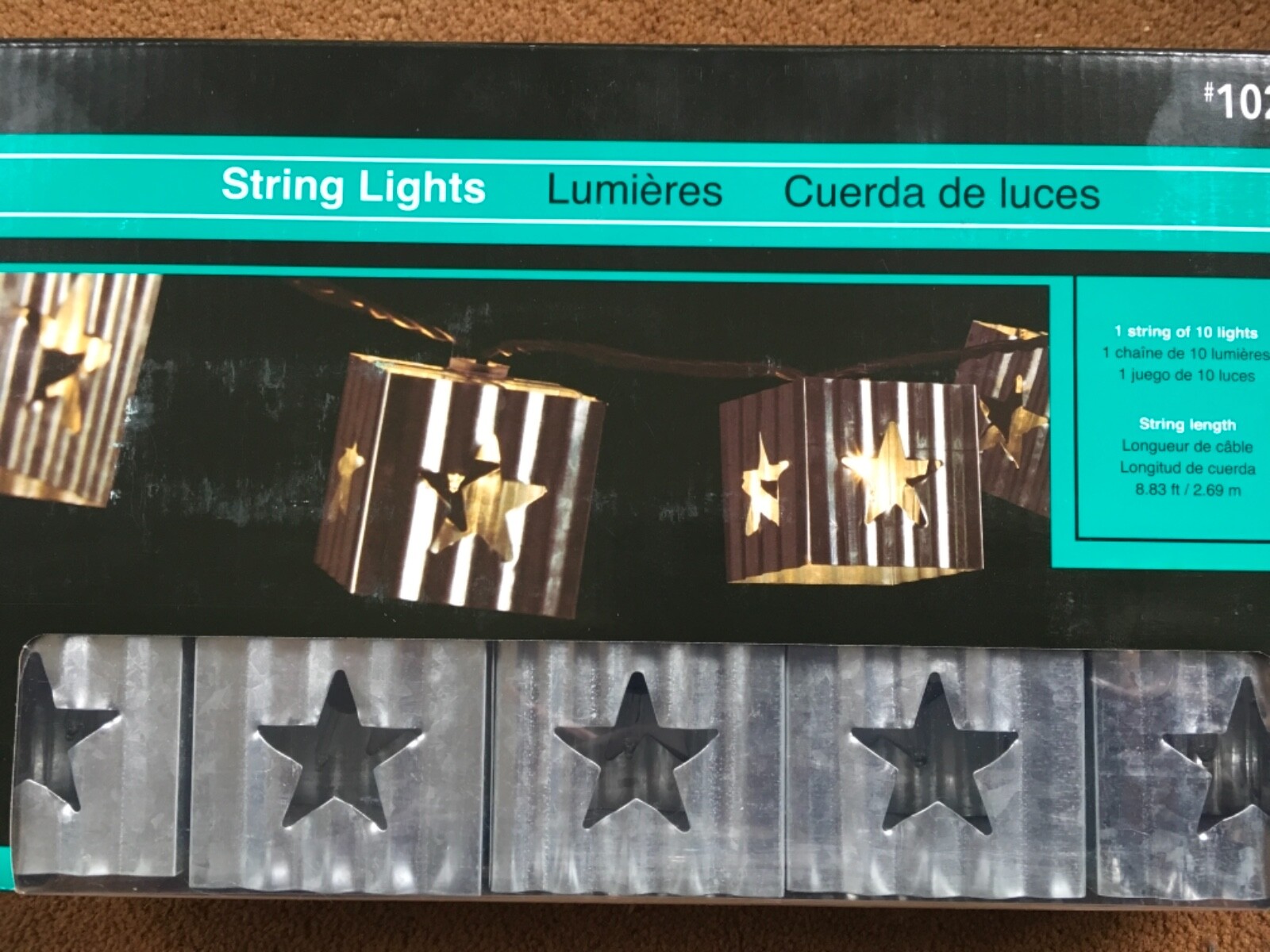 Allen Roth 1024156 10 Light Metal Shade Plug In Bulbs String Allen Roth 1024156 10 Light Metal