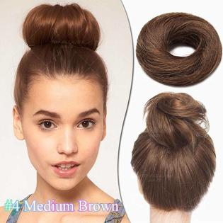 S Noilite Curly Human Hair Bun Extensions Chignon Updo Bun Hair