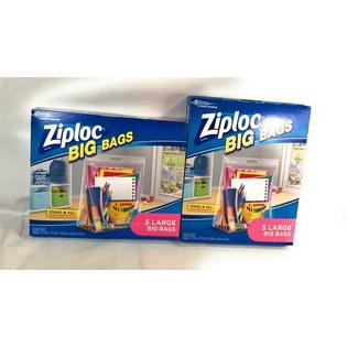 New Ziploc Big Bags Expandable Bottom 5 Counts Per Pack Large Pack Of 2 New Ziploc Big Bags Expandable Bottom 5 Counts Per Pack Large Pack Of 2