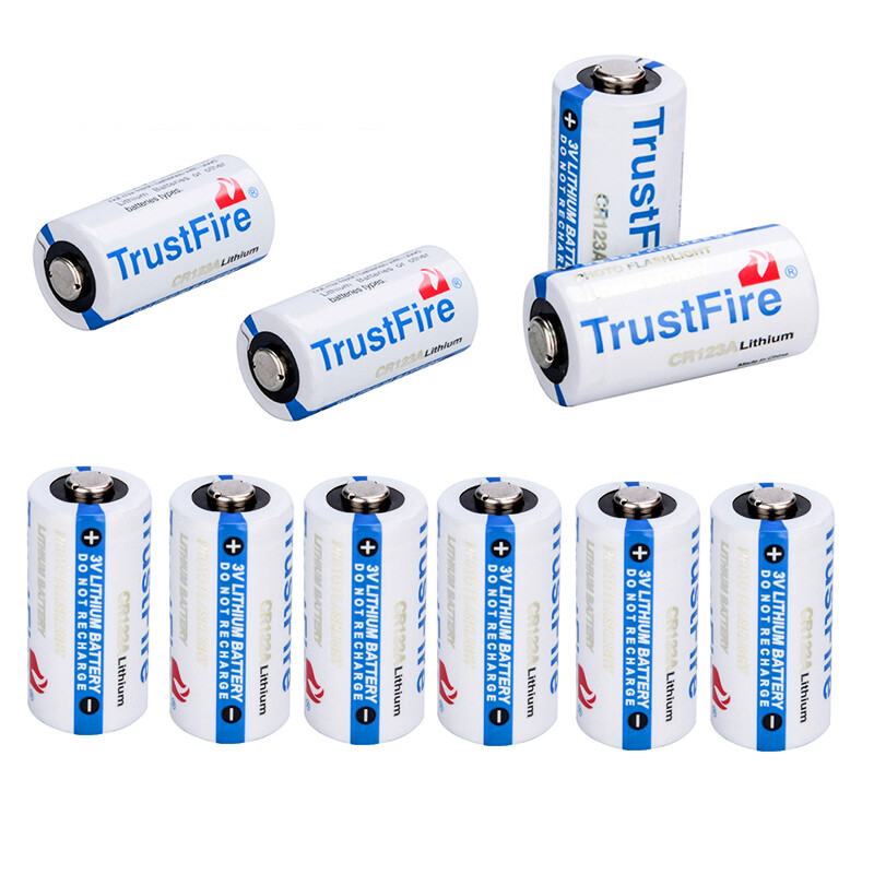 Energizer El123apvp 10x Trustfire Cr123a 123 Dl123 Cr17345 3v 1500mah Camera Photo Lithium Batteries