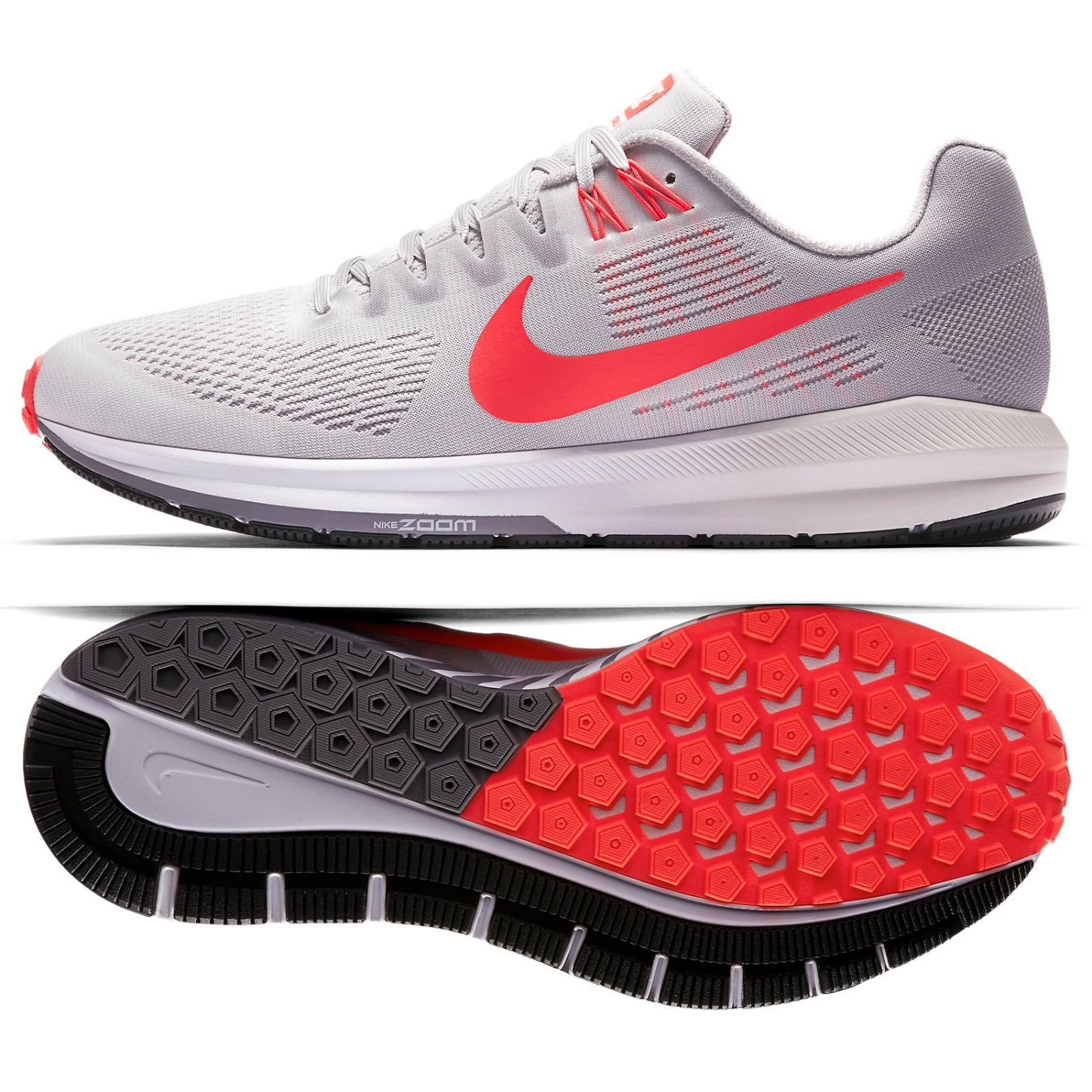 nike nike air zoom structure 21 Nike Air Zoom Structure 21 904695-006 Grey/Gunsmoke/Crimson Men's ...