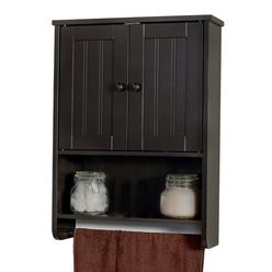Espresso Wall Cabinet Bathroom Bennington Wall Mount Espresso Bathroom Medicine Cabinet Storage Organizer With Towel Bar