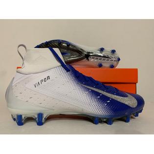 Nike Vapor Untouchable Pro 3 Football Cleats White Royal Blue Sz