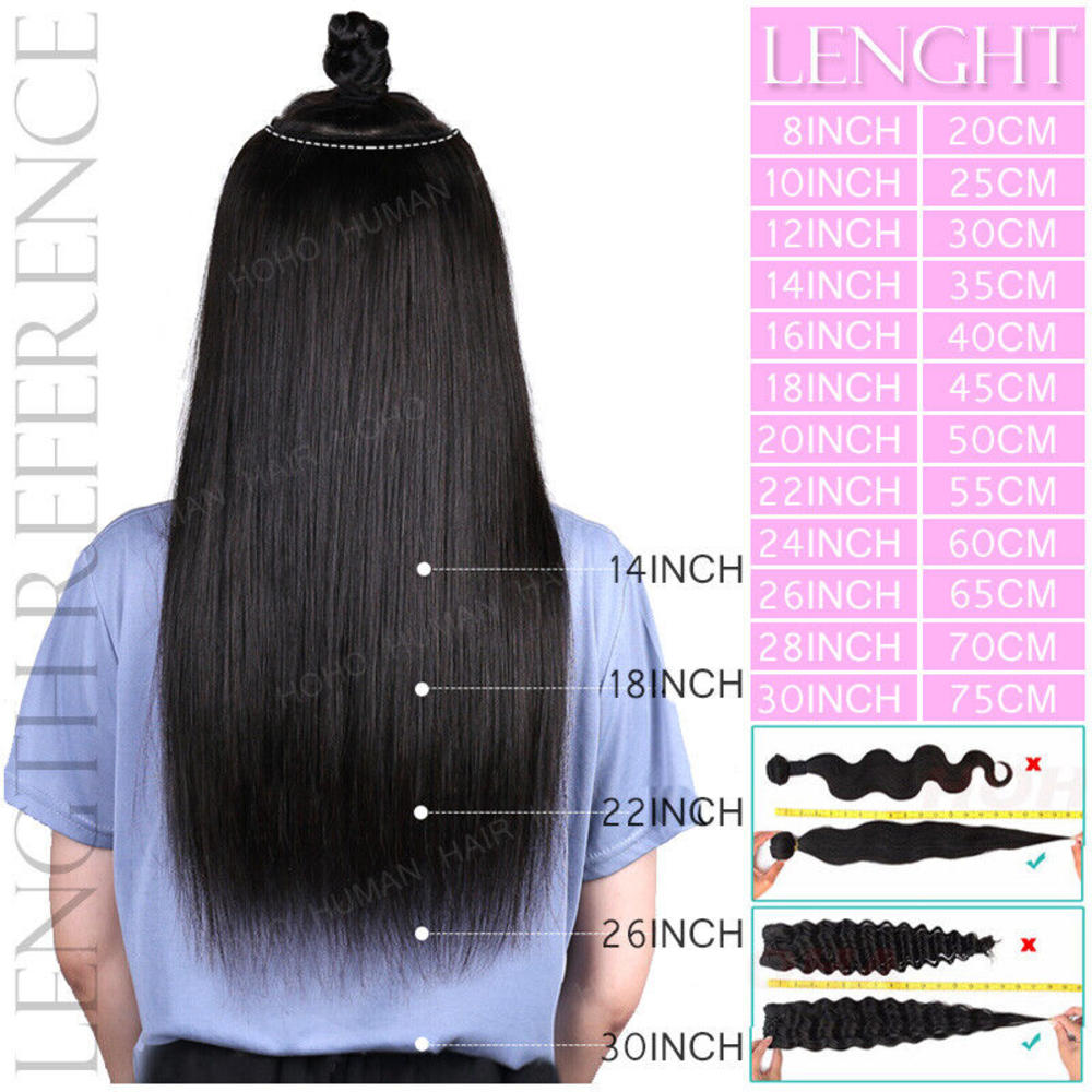 S-noilite THICK One-Piece Clip In Remy Human Hair Extensions 8Inch-24Inch  Weft Ombre Brown