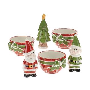 Valerie Parr Hill 6 Piece Ceramic Elf Dip Bowl Spreader Knife
