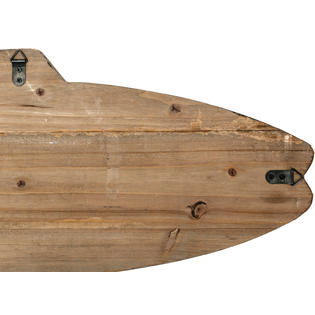 Imax Set Of 2 44 L Weathered Fir Wood Fish Rustic Coastal Wall Decor Rope Accent