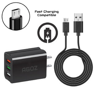 Agoz Agoz 3 Port Microusb Home Wall Plug In 3 Port Wall Home