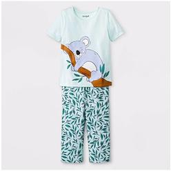 Cat Jack Toddler Girls Koala Jersey With Leaf Printed Bottom