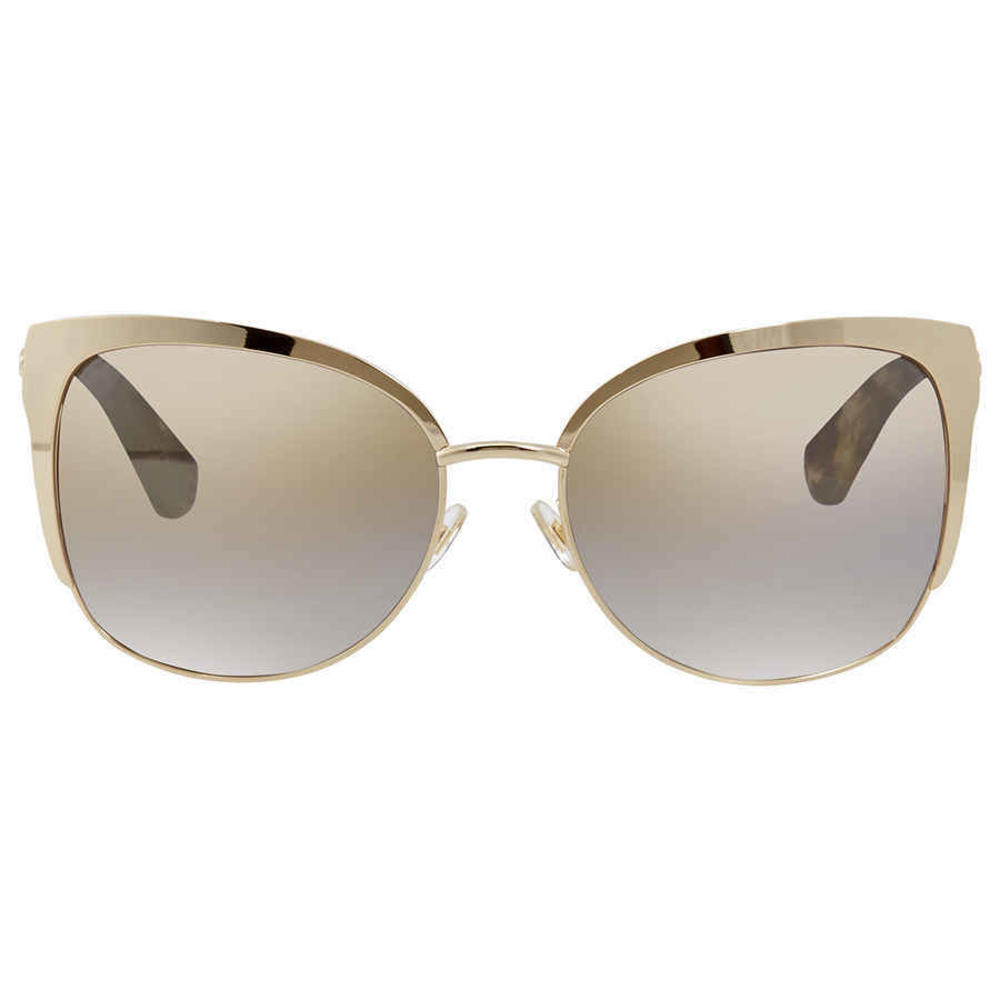 Kate Spade Ladies Gold Havana Cat Eye Sunglasses Genices 006jfq 57