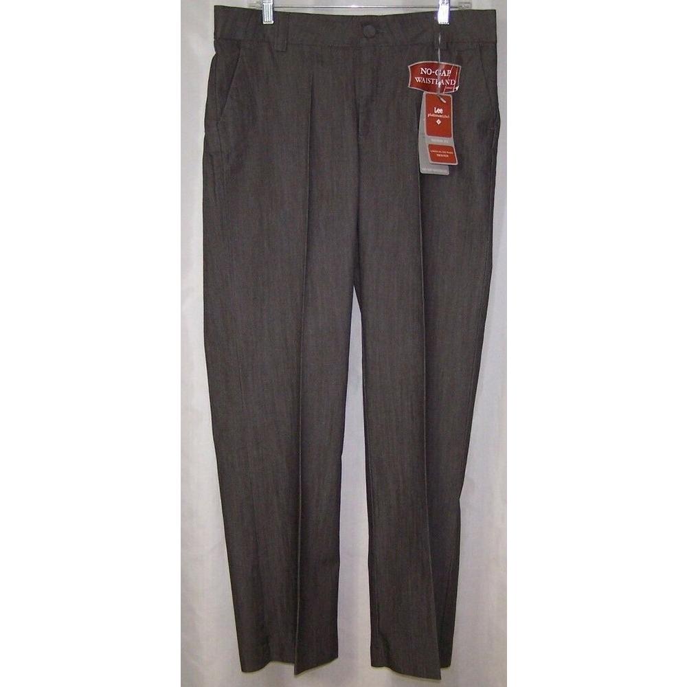 Lee Lee Platinum Label Women S Brown Mid Rise Fit Trouser Pants Size 14 Medium