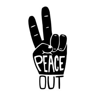 Posterazzi Peace Out Poster Print by Marcus Prime (12 x 9)