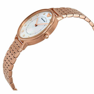 Emporio Armani Kappa Quartz Crystal White Mop Dial Ladies Watch Ar11006